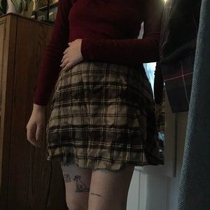 American Apparel Plaid Skater Skirt